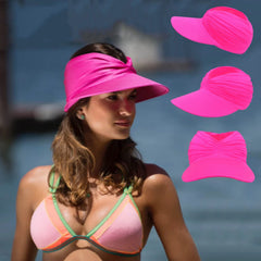 Women's Sun Hat Sun UV Protection Large Brim Face Blocking Cap Outdoor Fashion Beach Leopard Print Swimming Empty Top Sports Hat