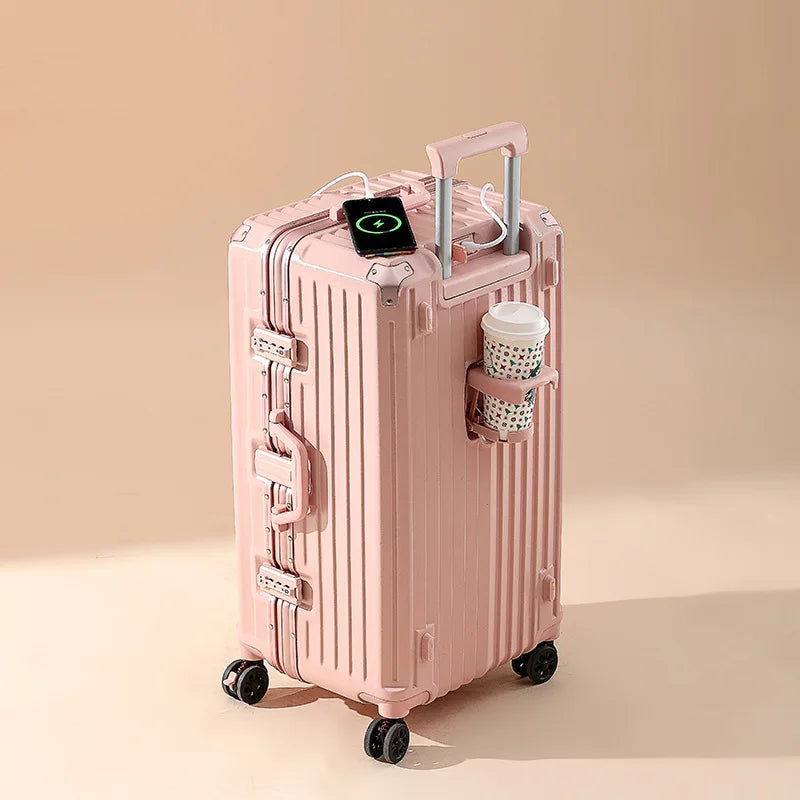 Large Capacity Luggage Set With USB Charging Travel