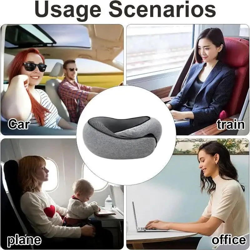 Memory Foam Travel Neck Pillow U Shaped Support Cushion