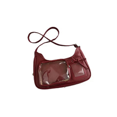 New Transparent Ita Bag School Crossbody Handbag Korean Y2K Pain Shoulder Bag Japanese Designer Preppy Handbag Zippered Bag