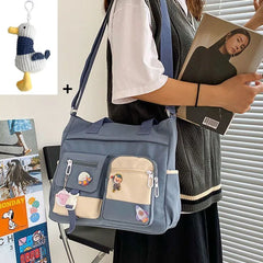 Nylon Waterproof Canvas Women Handbags Shoulder Bag Japanese Ladies Messenger Bag Student School Crossbody Bags for Girl Satchel