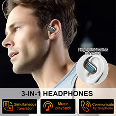 3-in-1 AI Translator Earbuds 140 Language Real-Time Translation Earphone Noise Cancelling Bluetooth Wireless Translating Headset