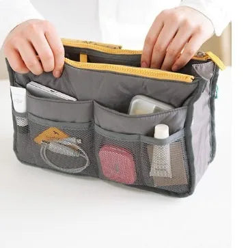 Multi Functional Large Capacity Makeup Bag Portable Double Zipper Toiletries Travel Storage Bag Mommy Bag Multi Pocket Cosmetic