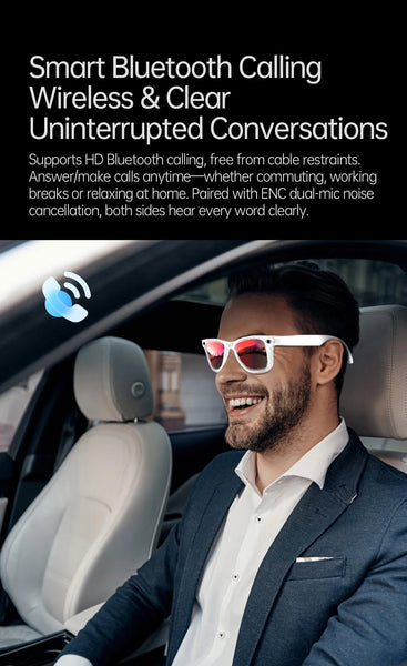 AI Smart Glasses 5 Million Pixels Recording Videos Photo Recognition Answer Translation 290mAh IP66 Waterproof Bluetooth Glasses