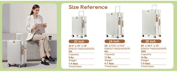 Joyway 20 inch Single Luggage Suitcase, Expandable Lightweight Durable, with Cup Holder, TSA Lock, Spinner Wheels