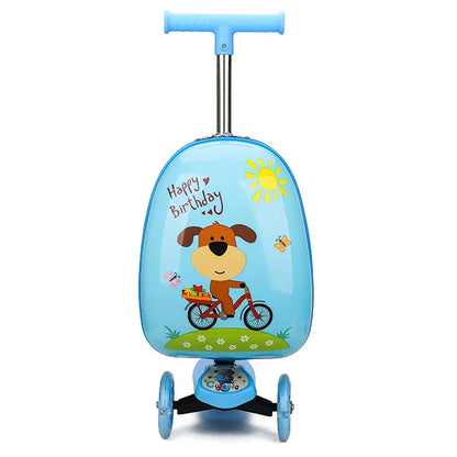 New cute skateboard suitcase scooter children&