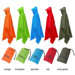 3 In 1 Waterproof Raincoat Lightweight Outdoor Hiking Rain Poncho Rain Jacket Cover Sun Shelter Camping Hiking Cycling Climbing