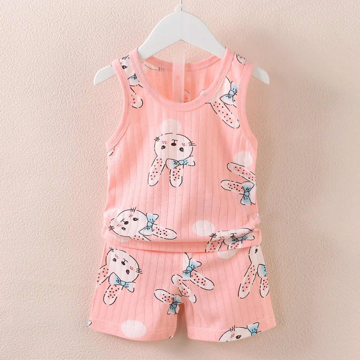 Kids Summer Vest Shorts Set Breathable Baby Clothing