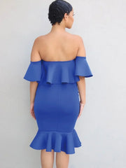 Maternity's Women Clothes Pregnancy Dresses Evening Solid Ruffles Off The Shoulder Maternity Dress Photography Summer Clothing