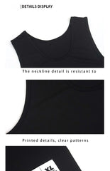 Summer Fashion Trend Fitness Vest Men's Fitness Gym Clothing Fitness Printing Cool Street Shirt Running Casual Comfortable Vest