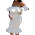 Off Shoulder Maternity Ruffle Pregnancy Dress Women
