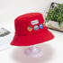 Korean Cartoon Kids Bucket Hat with Windproof Strap