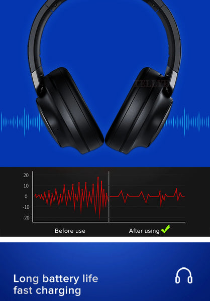 Noise-cancelling wireless Bluetooth headphones stereo 5.3 headphones high-quality wireless headphones Hifi sound effect headphon