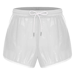 Mens Swimsuit Drawstring Seams Swim Shorts with Pockets Waterpoof Swimming Trunks Shorts Elastic Waistband Swimming Bathing Suit