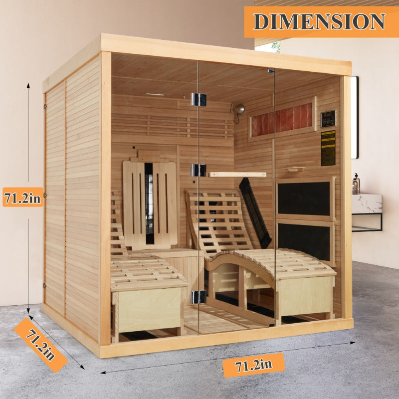 2Person Infrared Sauna with Recliner for Home Spa Relaxation