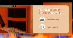 Luxurious 2-Person Infrared Sauna with Recliners, 7-Color Starry Ceiling, 9 Heating Tubes, and Himalayan Salt Panels - Indoor Wooden Sauna for Home Spa Experience