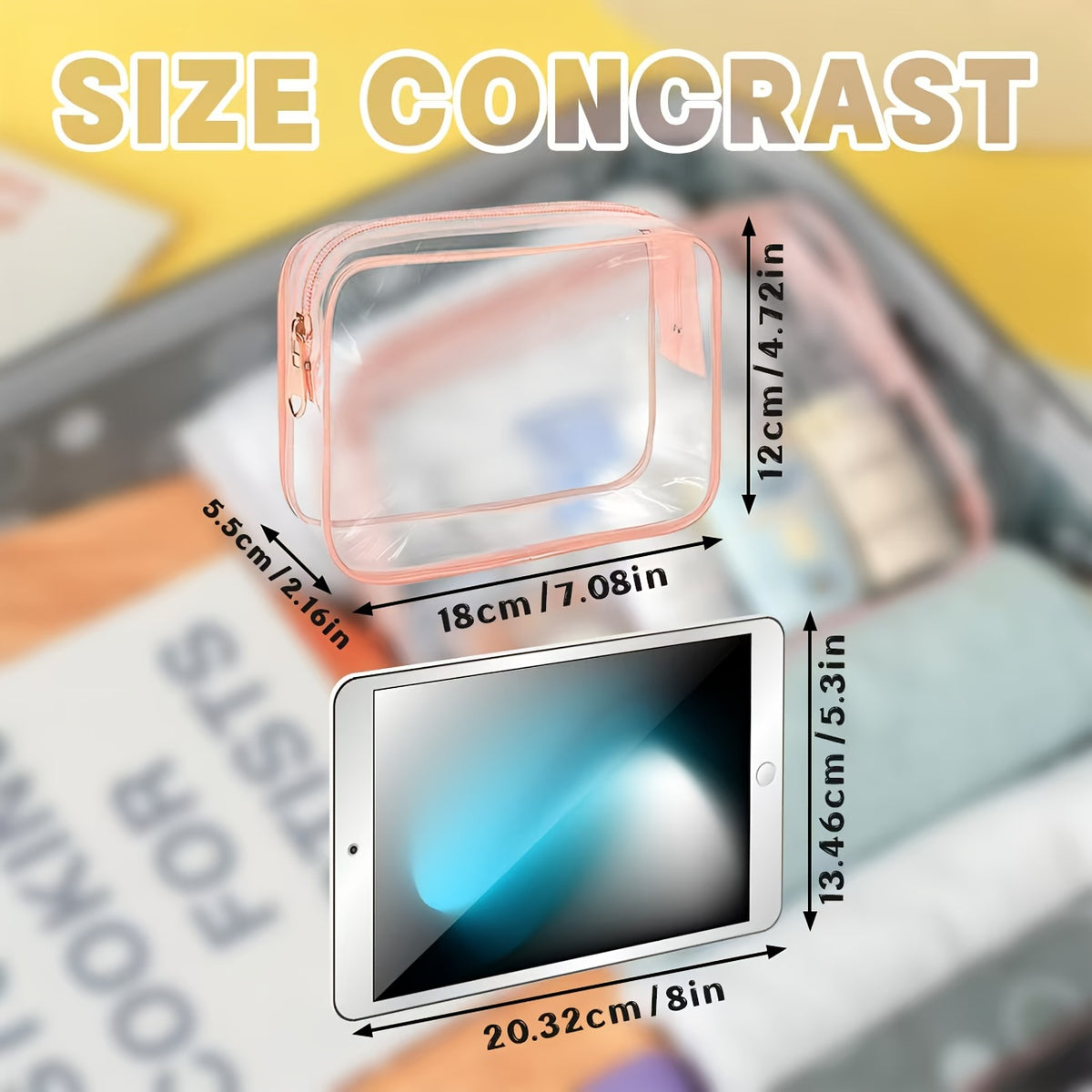 TSA Approved Clear Toiletry Bags Set for Travel Essentials