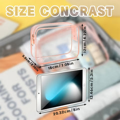 12pcs TSA-Approved Clear Toiletry Bag Set - Waterproof, Quart & Gallon Sizes for Women's Travel Essentials, Portable Airport-Friendly Cosmetic Pouches