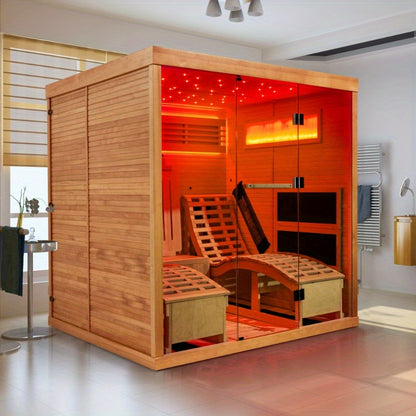 2Person Infrared Sauna with Recliner for Home Spa Relaxation